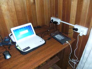 Computerarbeitsplatz im Bungalow