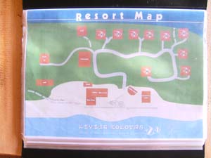 Lageplan der Bungalows im Living Colors Tauchresort