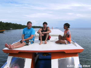 On deck of RAJA LAUT Dive boat