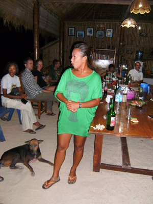 Sylvia, die Besitzerin des Raja Laut