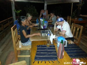 In the evening a chess game with Djati was the order of the day