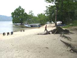 Clean sandy beach is not everywher on the island