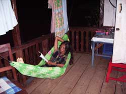 A hammock big enough for my Indonesian wife