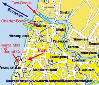Map of Manado