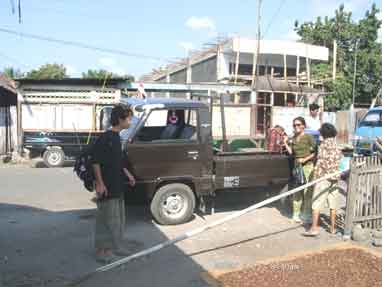 Sandwiched in a pickup to Tangkoko Nature Reserve